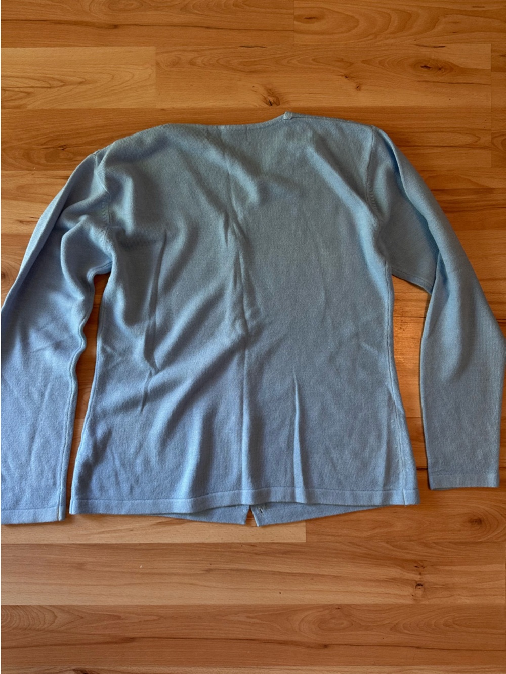 Light Blue V-Neck Button Cardigan Sweater - Picture 3 of 3
